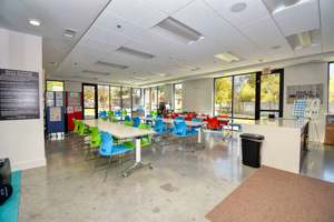Resident corridor and seating area